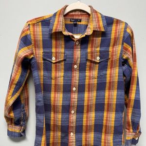 Gap Kids Boys Flannel Collared Button Front Shirt Size Large